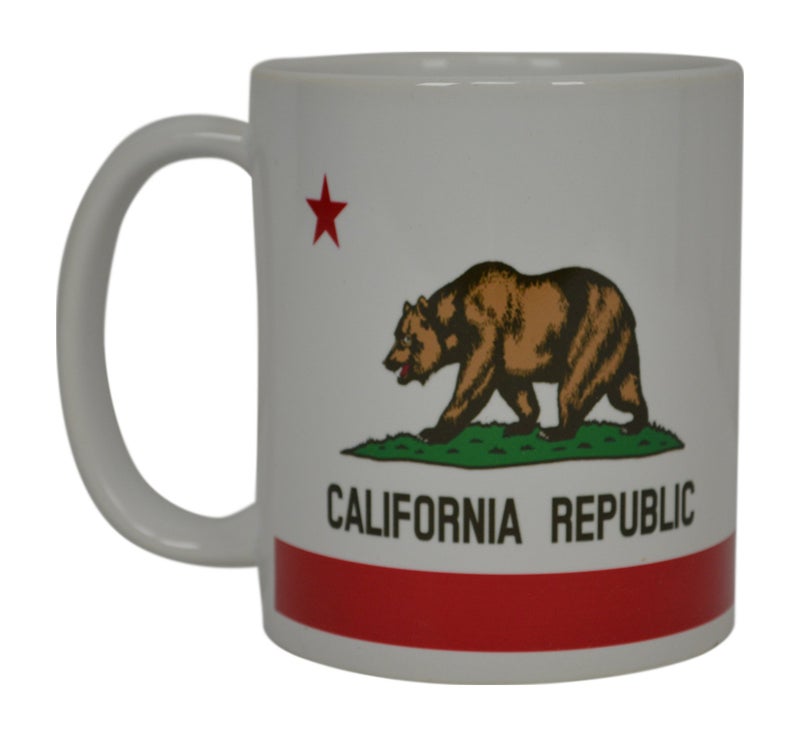 Rogue River Tactical Best Coffee Mug California State Flag Novelty Cup Great Gift Idea For Men Women CA Republic - Image 1